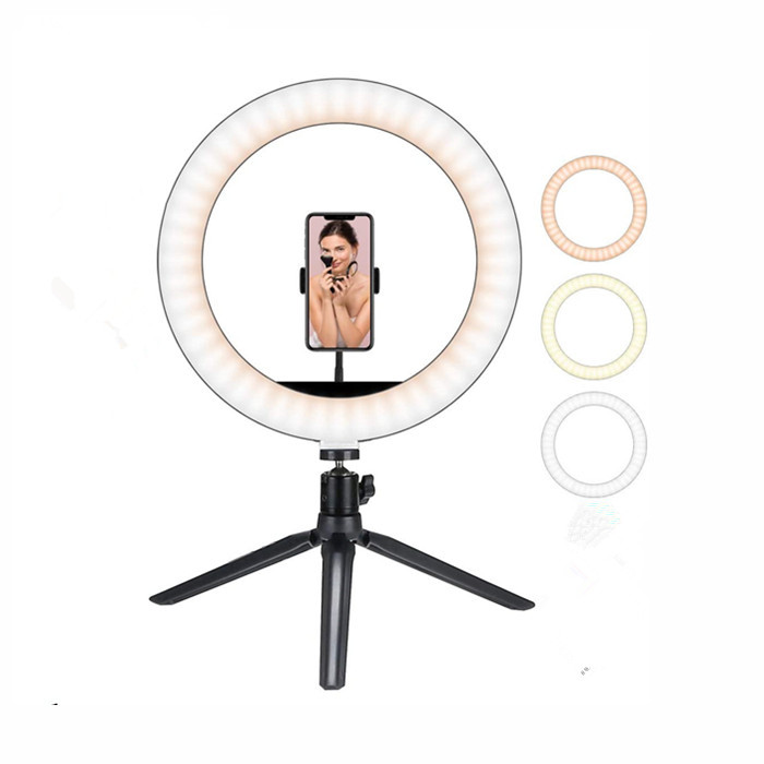 2020 Новое поступление 10 дюймов кольцевая лампа с штатив-Трипод стойка светодиодное светящееся кольцо для селфи фотография с регулируемой яркостью