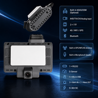 DVR intelligent 4 canaux pour véhicule avec capteur G, GPS 4G intégré, WiFi et Bluetooth pour taxis et voitures de covoiturage