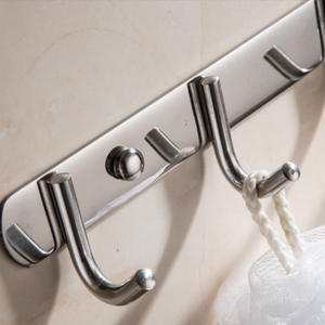 Stainless Steel Clothes Hooks Wall Mounted Minimalist Design Anti Corrosion Bathroom Kitchen Door Robe Hooks - Product Image 2