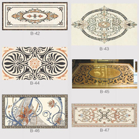 Luxus Wasserstrahl Medaillon Fliesen Inlay Bodenbelag Muster Stein Marmor Teppich Wasserstrahl Mosaik fliesen für Hotel Villa Dekoration