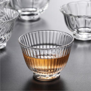 Juego de té de kung-fu de vidrio de borosilicato alto, vaso pequeño de grano, vidrio resistente al calor, muestra gruesa, taza de té, gran oferta - Product Image 1