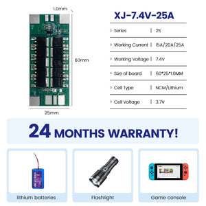 XJBMS 2s Lifepo4 <span class=keywords><strong>BMS</strong></span> para Batería de 15 Amperios, 20A, 25A, 3.2V con Balanceo, 2s 7.4 Voltios, Batería de <span class=keywords><strong>5V</strong></span> - Product Image 5