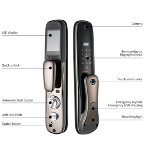 Nouveau produit serrure de porte intelligente maison empreinte digitale serrure de porte électronique coulissante avec caméra - Product Image 4