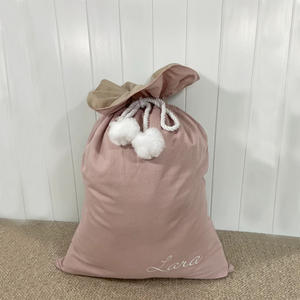 Sacos de Papá Noel de sublimación con cordón de alta calidad en blanco <span class=keywords><strong>2023</strong></span> para personalizar sacos de Navidad - Product Image 5