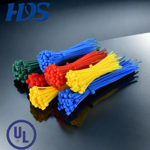 HDS UL Movable Nylon Cable Ties Plastic Manufacturer Cable Zip Ties 150-350mm Multifunctional Color Plastic Cable Ties