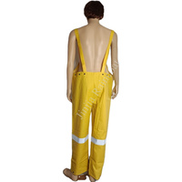 Robuster Sicherheits-PVC-Polyester-Regenanzug Overall Jacke Latzhose Herren Arbeitsregenkleidung Gelber Gummi-Regenanzug