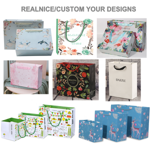 Borsa di Carta Ecologica Personalizzata di Alta Qualità con Manici a Nastro <span class=keywords><strong>per</strong></span> Boutique/<span class=keywords><strong>Negozi</strong></span> di Regali - Product Image 6