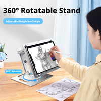 Support pour ordinateur portable en alliage d'aluminium rotatif à 360 degrés, pliable et déformable, auto-ajustable pour le bureau et la maison