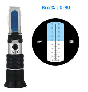 Refractómetro Portátil de Bolsillo 0-90% Brix para Alimentos y Bebidas, <span class=keywords><strong>Medidor</strong></span> de Azúcar en Jugos de Frutas, Venta al Por Mayor de Fábrica - Product Image 1