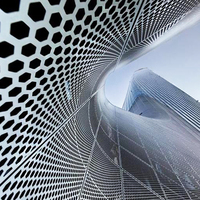 Revêtement mural en aluminium moderne sur mesure pour immeubles commerciaux et bureaux, design de profil de bardage mural métallique