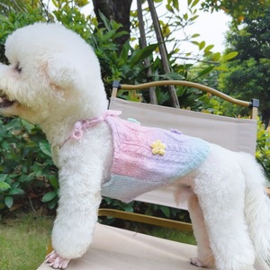 Pull pour chien, couleurs dégradées, gilet en tricot Argyle pour Teddy Bichon Devon Sphynx, vêtements pour chats, à porter en quatre saisons - Product Image 3