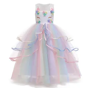 2023 meilleure vente fantaisie Halloween fête Costumes princesse licorne habiller pour les petites filles