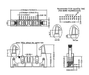 מחבר IDC מסוג XG4A-4034 DC2 בגודל 254 מ\\\"מ, מחבר הוצאה בזווית ישרה, חיבור דרך חור, מחבר קופסה מוצף, מחבר לוח לכבל - Product Image 2