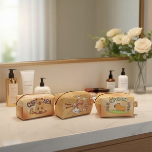 Bolsa de Maquillaje Capbara 19x11x9cm, Organizador de Cosméticos con Diseño de Dibujos Animados para Viajes y Uso Diario - Product Image 3