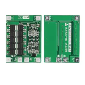 3S BMS PCM 40A 60A 11.1V 12.6v增强型平衡18650锂电池充电保护板3S BMS印刷电路板