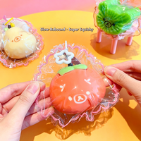 Porte-clés Squishy Fruité Mignon de Dessin Animé, Jouet Anti-stress à Rebond Lent en Forme de Kaki, Jouet de Simulation Alimentaire pour Soulager le Stress, Vente en Gros