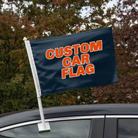 Drapeau de voiture résistant au vent, impression double face, logo d'équipe de course, événement de sport automobile, fixation sur fenêtre, promotion, drapeau de voiture personnalisé