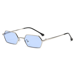 Stylish New Men's and Women's Classic Colored Lenses Retro Metal Polygon Outdoor Sunglasses - Product Image 5