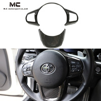 Enjoliveurs de roues de voiture Intérieurs en fibre de carbone sèche de haute qualité 2 Pcs Enjoliveurs de volant pour Toyota Supra A90 A91 GR MK5