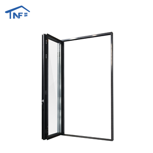 High End Modern ev bi-katlanır dış cam veranda kapısı alüminyum panjur bitmiş yüzey fiberglas ekran ısı yalıtımı - Product Image 5