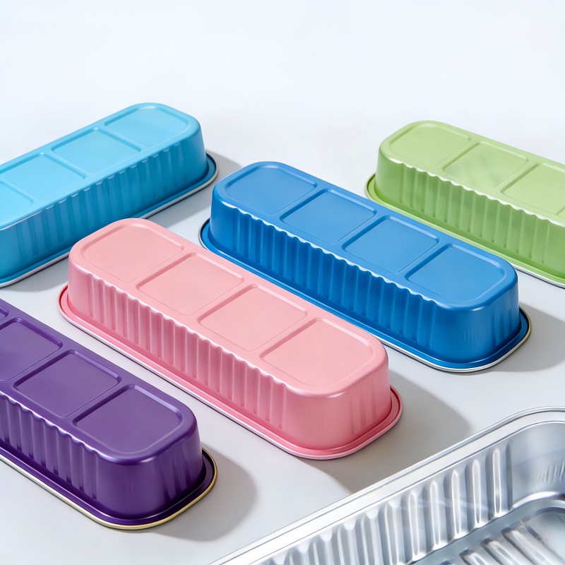 50-Pack 6.8 Oz Rectangular Mini Baking Pans With Lids - Disposable Aluminum Foil Cake Molds For Brownies & Cheesecake