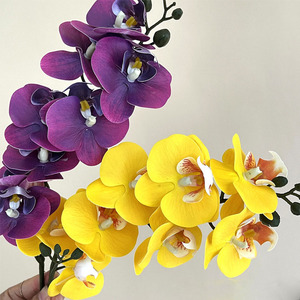 Orchidée Phalaenopsis Artificielle en Latex à 8 Têtes, Toutes Couleurs Personnalisables, Effet Naturel - Product Image 3