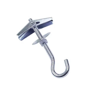 Anclajes de pared huecos de acero al carbono galvanizado, tornillo de anclaje de palanca de resorte, tornillo avellanado de cabeza plana, capacidad de 50 lb, extraíble - Product Image 3