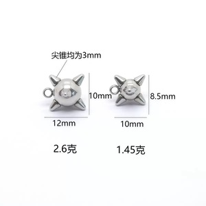 Boucles d'oreilles clous en alliage de zinc avec pendentif cône météore et géométrie à pointes, accessoire unisexe pour usage quotidien - Product Image 2