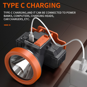 1200mAh /500mAh容量LEDヘッドライトUSB充電ケーブル付きロングシューティングヘッドランプLED炭鉱ランプ高輝度 - Product Image 4
