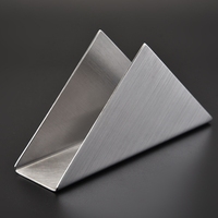 Porte-serviettes et mouchoirs moderne multifonctionnel en acier inoxydable Design métallique triangulaire pour la cuisine à domicile