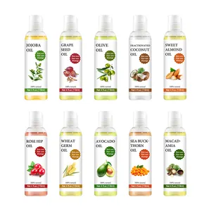 118ml Organic 100% Pure Carrier Oil Avocado Almond Jojoba Argan Rosehip Oil For Skin Hair Care Massage