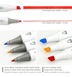 Rotulador de Doble Punta a Base de Alcohol, 24 Colores, Rotulador Permanente No Tóxico, Rotulador para Dibujar, Material Escolar para Dibujar - Product Image 2