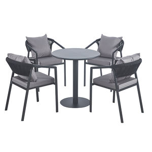 Promotion Usine : Ensemble <span class=keywords><strong>de</strong></span> Salle à Manger d'Extérieur en Métal, Fauteuil <span class=keywords><strong>de</strong></span> <span class=keywords><strong>Jardin</strong></span> en Corde Tressée, Mobilier <span class=keywords><strong>de</strong></span> Cour <span class=keywords><strong>de</strong></span> Villa - Product Image 3