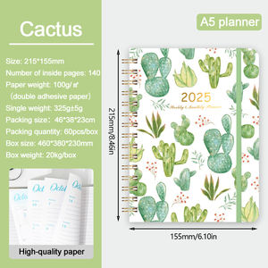 Agenda Diaria Ejecutiva con Tapa Dura y Diseño Floral, Planificador Semanal y Mensual de Enero de 2025 a Diciembre de 2025 - Product Image 6