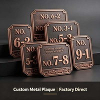 Plaque de Porte Personnalisée en Laiton Gravée au Laser OEM 1mm – Panneau d'Entrée pour Manoir, Cour Européenne, Jardin Chinois