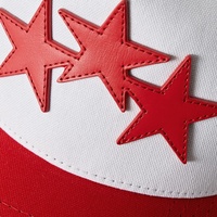 Red de conductor de camión de mezclilla personalizada Parche de estrella de cinco puntas Malla de terciopelo Imagen serigrafiada Estilo de moda Color a juego para camionero