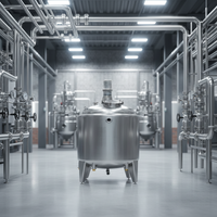 Cuve de mélange industrielle en acier inoxydable 1000L-1500L avec réacteur de mélange pour résine polyester, équipement chimique