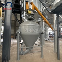 Ligne de transport pneumatique de poudre en phase dense et en phase diluée pour le transport de ciment en sacs de 1 tonne vers le stockage en silo