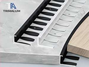 Universelle Aluminium-Kantenleiste Schlankes Profil Aluminium-Fliesenleiste für Holz- und Fliesenböden Schwellen und Rechtwinklige Ecken - Product Image 2