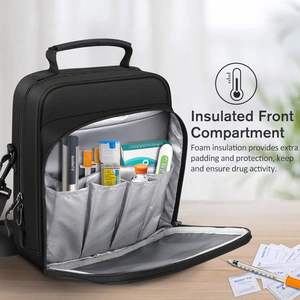 Étui de protection isotherme durable pour insuline avec bandoulière et couche extérieure imperméable en feuille d'aluminium pour les fournitures d'insuline - Product Image 4