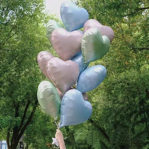 Vente en gros de ballons gonflables à l'hélium en forme de cœur, ballons ronds en aluminium de 18 pouces pour décorations de fête - Product Image 6