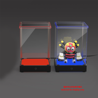 Caja de Exhibición con Luz LED para Figuras de Acción, Vitrina Transparente a Prueba de Polvo para Cajas Sorpresa, Accesorios de Juego