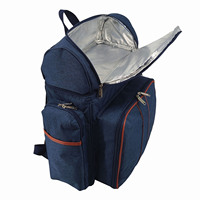Sac à dos de pique-nique pour 2 personnes de grande capacité avec porte-bouteille détachable Compartiment refroidisseur Tapis de pique-nique