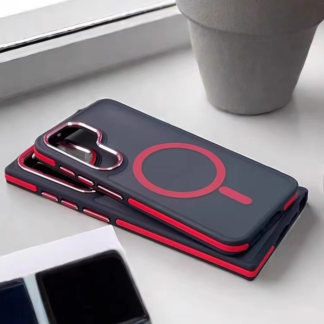 Camera bumper case for Samsung S25 matte cover,magnetic covers S25 Ultra S25 plastic magnetic case,S25 new magnetic phone case