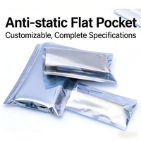 Sacs de protection antistatiques en PET/CPP imprimés en gravure, avec fermeture éclair, pour blindage EMI, disques durs, LED, écouteurs, 5x4 80x100