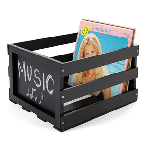 Custom Decorative Wooden Crates organizing storage boxes With Small Blackboard
