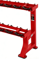 Support de rangement portable et extensible pour 8 paires d'haltères réglables |   Rangement robuste en acier pour charges lourdes, idéal pour les salles de sport et les studios