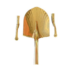 Pala Dorada <span class=keywords><strong>518</strong></span> con Rastrillo de Flores y Mango de Madera, Pala Multiusos para Supervivencia, Camping y Jardinería, para Bricolaje - Product Image 5