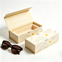 Boîtes rigides d'emballage de lunettes de soleil tendance et écologiques, vente en gros d'usine, logo personnalisé, fermeture magnétique, design pliable