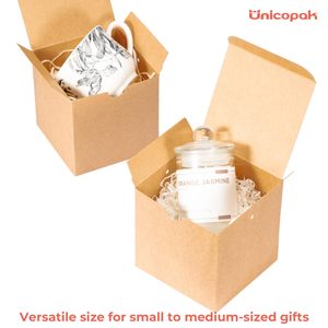 Gift Boxes Brown <b>Kraft</b> Cardboard Pop Up Gift <b>Box</b> with Lids Twine Easy Assembly for Presents Candles Mugs Ornaments Party Favors - Product Image 2